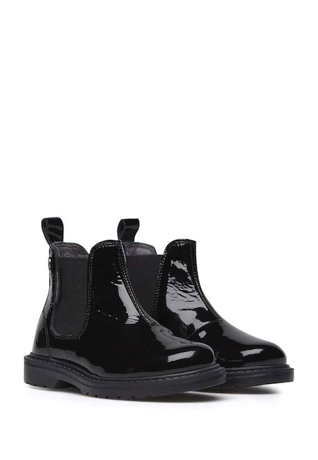 Bottines chelsea en verni piccadilly Noir- 2 - vertbaudet enfant 