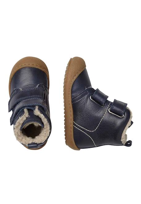 Bottines en cuir doublé bubble vl Anthracite-+Citrouille-+Cognac-+Marine-+Rose- 19 - vertbaudet enfant 