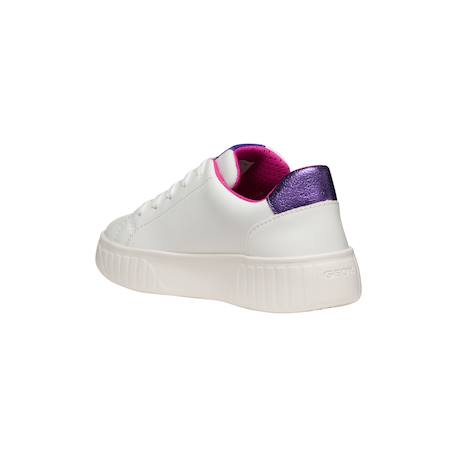 Baskets basses  à lacets Blanc+Blanc - Rose+Blanc fushia+Noir or clair 16 - vertbaudet enfant 