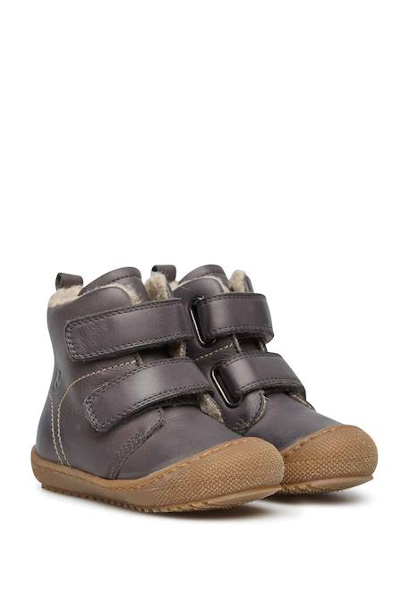 Bottines en cuir doublé bubble vl Anthracite-+Citrouille-+Cognac-+Marine-+Rose- 2 - vertbaudet enfant 
