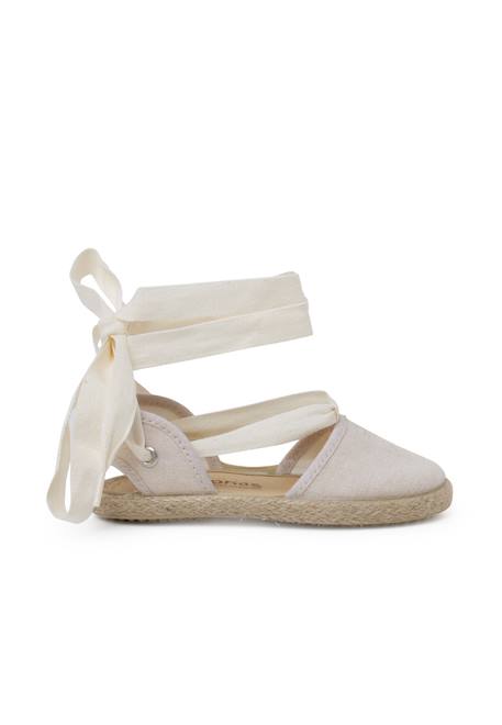 Espadrille fille rubans Bleu ciel+Écru+Rose pastel 7 - vertbaudet enfant 