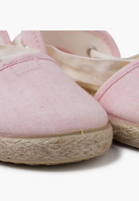 Espadrille fille rubans Bleu ciel+Écru+Rose pastel 18 - vertbaudet enfant 