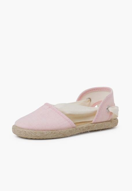 Espadrille fille rubans Bleu ciel+Écru+Rose pastel 14 - vertbaudet enfant 