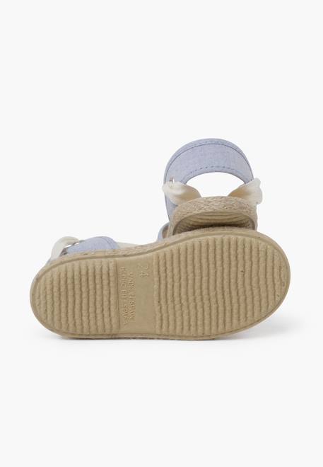 Espadrille fille rubans Bleu ciel+Écru+Rose pastel 3 - vertbaudet enfant 