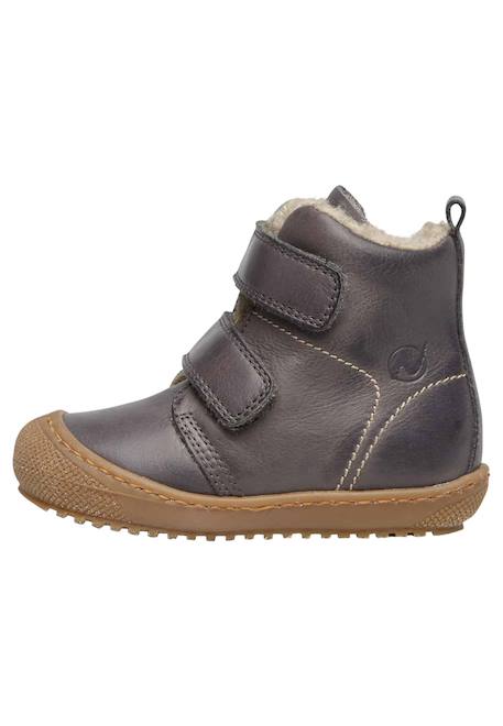 Bottines en cuir doublé bubble vl Anthracite-+Citrouille-+Cognac-+Marine-+Rose- 3 - vertbaudet enfant 