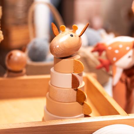 Empilable en bois girafe léonie Beige 3 - vertbaudet enfant 