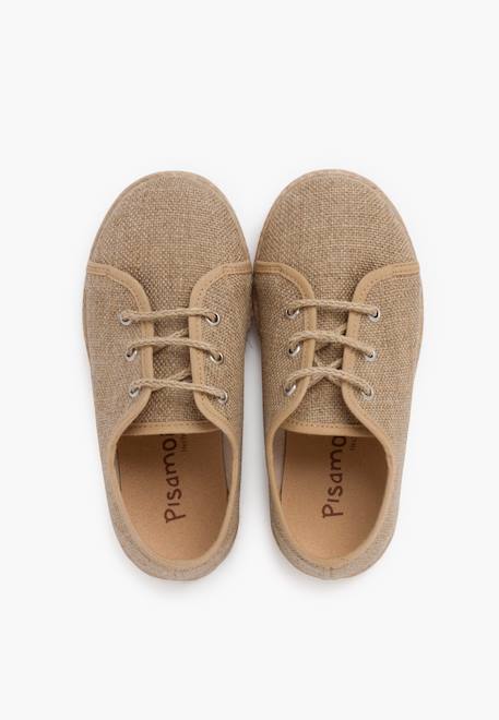 Derbies enfants lin lacets jute Naturel 5 - vertbaudet enfant 