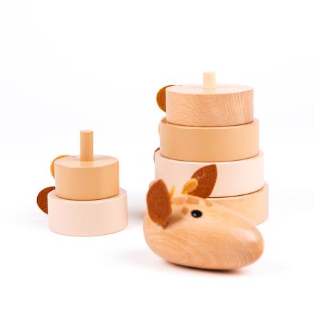 Empilable en bois girafe léonie Beige 2 - vertbaudet enfant 