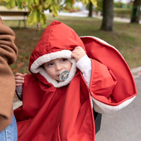 Poncho de voyage - waterproof - teddy Carmin+Choco+Green+Hibiscus+Horizon+Jaune+Natural+Navy+Neutral+Plum+Sauge 4 - vertbaudet enfant 