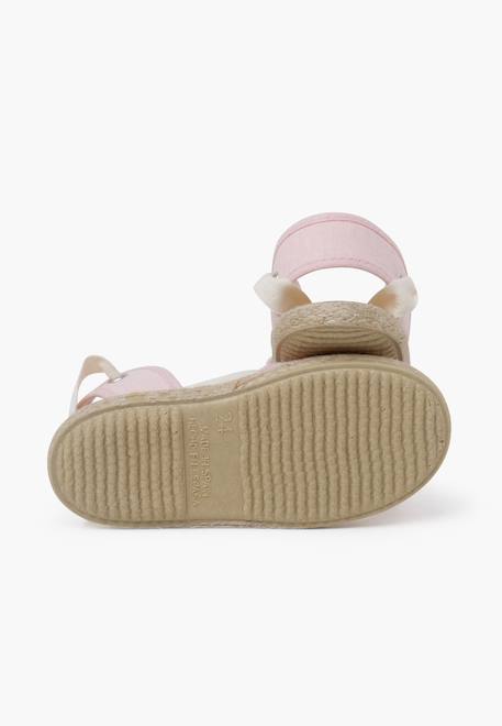 Espadrille fille rubans Bleu ciel+Écru+Rose pastel 15 - vertbaudet enfant 