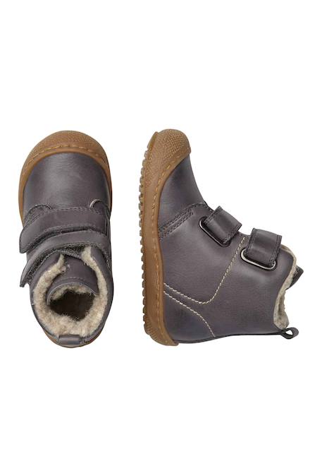 Bottines en cuir doublé bubble vl Anthracite-+Citrouille-+Cognac-+Marine-+Rose- 4 - vertbaudet enfant 