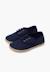 Baskets lin lacets en lin semelle espadrille Bleu marine 4 - vertbaudet enfant 
