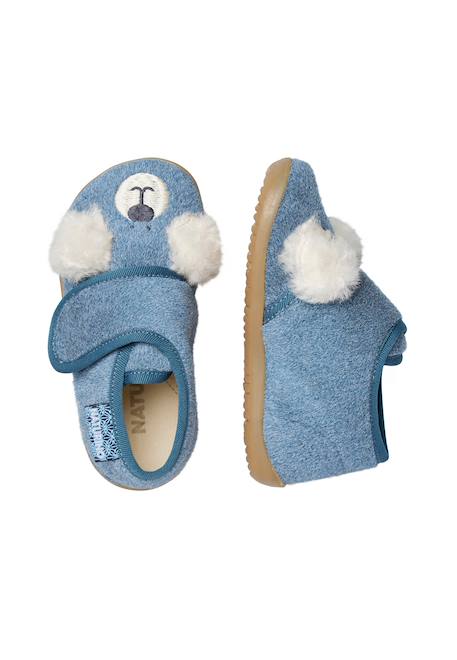 Pantoufles en tissu bisue Bleu clair- 4 - vertbaudet enfant 