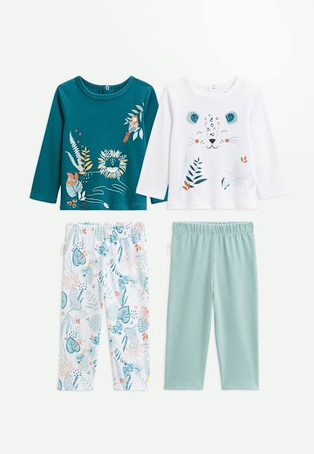 Lot de 2 pyjamas bébé roméo Bleu 1 - vertbaudet enfant 