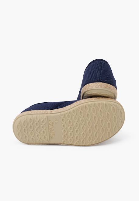 Baskets lin lacets en lin semelle espadrille Bleu marine 3 - vertbaudet enfant 