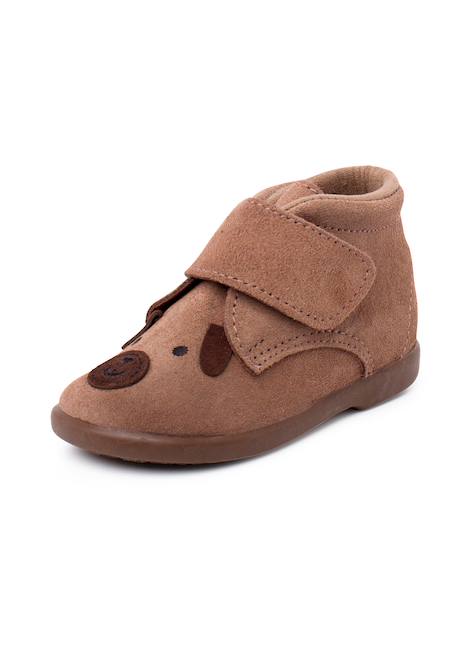 Bottines en daim avec fermeture adhérente Bleu+Taupe 8 - vertbaudet enfant 