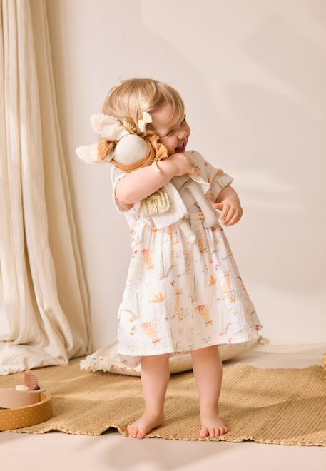 Robe bébé en gaze de coton sierra Ecru 1 - vertbaudet enfant 