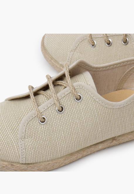 Derbies enfants lin lacets jute Beige+Naturel 6 - vertbaudet enfant 