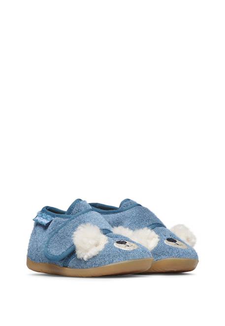Pantoufles en tissu bisue Bleu clair- 2 - vertbaudet enfant 