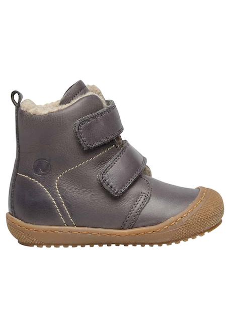 Bottines en cuir doublé bubble vl Anthracite-+Citrouille-+Cognac-+Marine-+Rose- 1 - vertbaudet enfant 