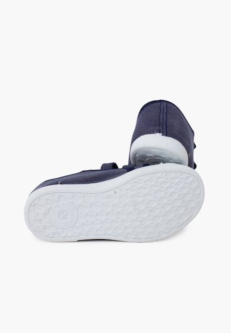 Baskets souples en toile éco à scratch Beige+Blanc+Bleu denim+Bleu marine+Vert eucalyptus 21 - vertbaudet enfant 