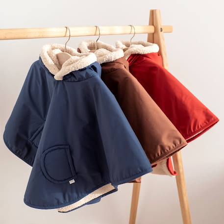 Poncho de voyage - waterproof - teddy Carmin+Choco+Green+Hibiscus+Horizon+Jaune+Natural+Navy+Neutral+Plum+Sauge 6 - vertbaudet enfant 