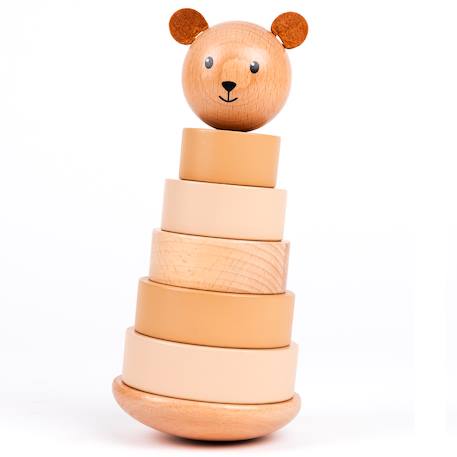 Empilable en bois ours marcel Beige 1 - vertbaudet enfant 