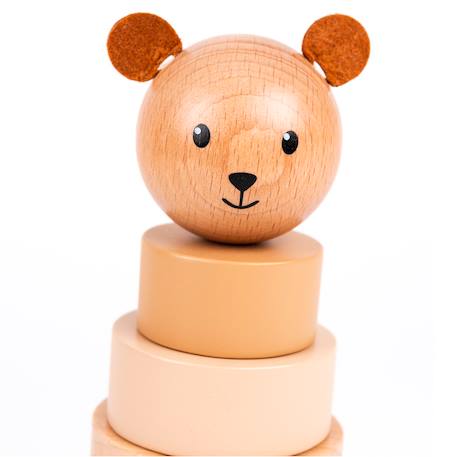 Empilable en bois ours marcel Beige 4 - vertbaudet enfant 