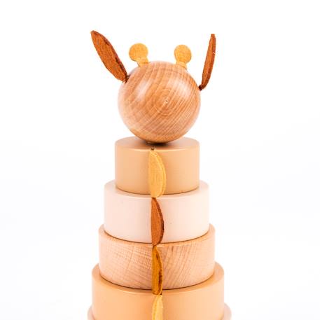 Empilable en bois girafe léonie Beige 5 - vertbaudet enfant 