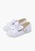 Chaussures babies cérémonie toile nœud satin Blanc+Ivoire+Rose claire 4 - vertbaudet enfant 