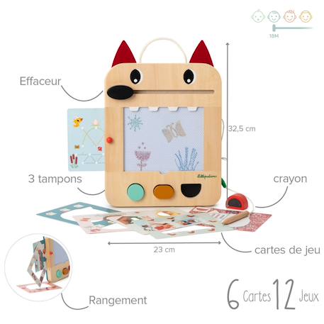Ardoise magique louis Rouge, bleu, orange 5 - vertbaudet enfant 