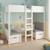 Lit mezzanine avec banquette lit d'appoint pin massif  leopold Blanc 1 - vertbaudet enfant 