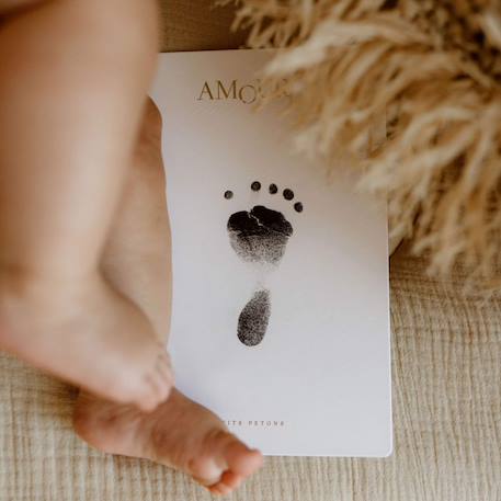 Kit souvenirs de mes jolies empreintes Blanc, noir, doré 5 - vertbaudet enfant 