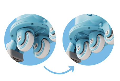 Rollers d'apprentissage evolutifs twista skates Bleu 5 - vertbaudet enfant 