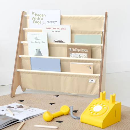 Bibliothèque en tissu Beige+Beige Créme+Bleu, blanc+Ecru, blanc 4 - vertbaudet enfant 