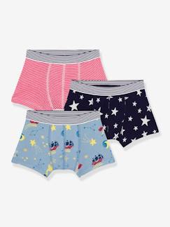 -Lot 3 boxers garçon en coton imprimé 