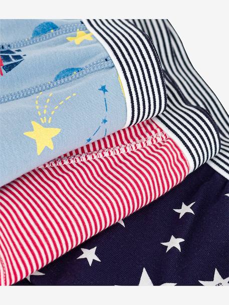 Lot 3 boxers garçon en coton imprimé bleu 3 - vertbaudet enfant 