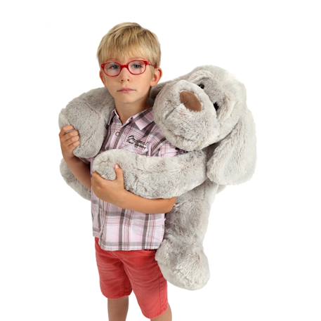 Peluche - peluche chien flatoutou blanc - 50 cm Beige+Blanc+Gris+Marron 10 - vertbaudet enfant 