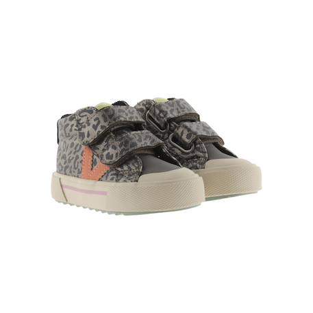 Baskets montantes à scratch Anthracite+Antracita+Platino 3 - vertbaudet enfant 