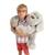 Peluche - peluche chien flatoutou blanc - 50 cm Beige+Blanc+Gris+Marron 13 - vertbaudet enfant 
