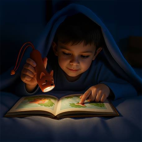 Lampe torche animaux en silicone pour enfants Beige+Bleu ciel+Camel+Écru+Marron+Orange+Rose+Taupe+Vert 14 - vertbaudet enfant 