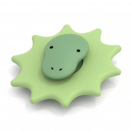 Jouet d'éveil spinner à ventouse dinosaure Vert clair, dinosaure 1 - vertbaudet enfant 