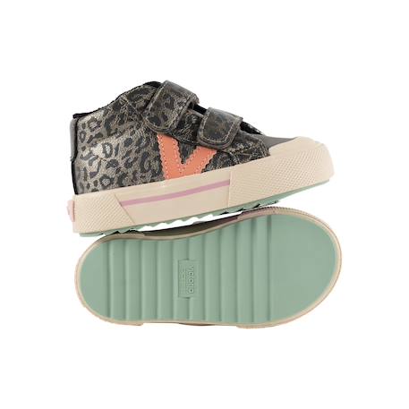 Baskets montantes à scratch Anthracite+Antracita+Platino 6 - vertbaudet enfant 