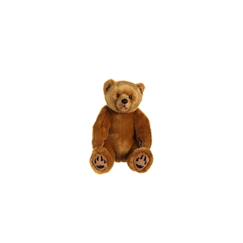 Jouet-Peluche - ours grizzly assis brun - 42 cm