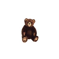 Jouet-Peluche - ours grizzly assis brun - 42 cm