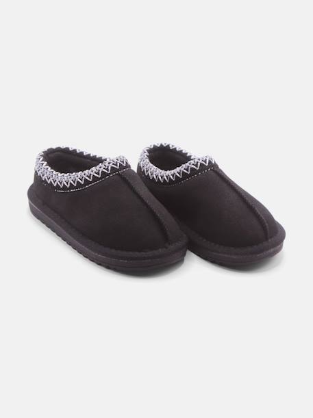 Chaussons à enfiler Camel+Crème+Noir 7 - vertbaudet enfant 