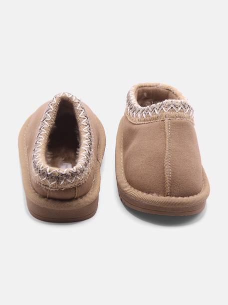 Chaussons à enfiler Camel+Crème+Marron+Noir+Rose 9 - vertbaudet enfant 