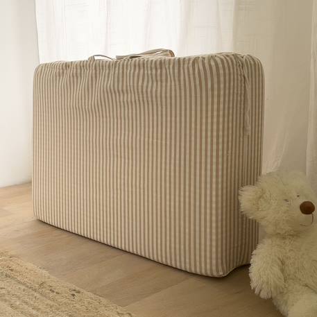 Matelas de voyage pliant rayé 60x120 cm Rayé ambre+Rayé tilleul 3 - vertbaudet enfant 