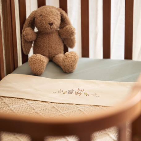 Couverture en tricot check knit oatmeal (75 x 100 cm) Beige+Marron+Marron foncé 5 - vertbaudet enfant 