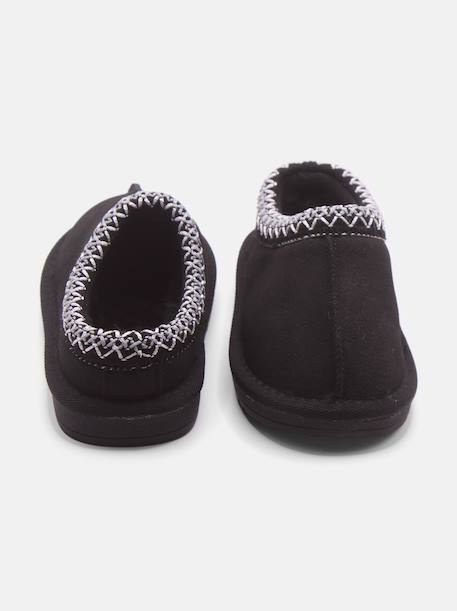 Chaussons à enfiler Camel+Crème+Noir 9 - vertbaudet enfant 